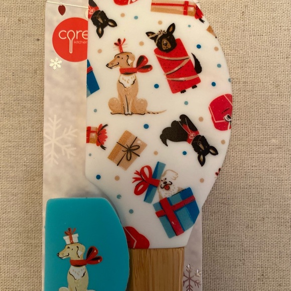Christmas Dogs On Skis & Snowboards Cutting Board & Christmas Dog Spatula Set - Picture 9 of 14